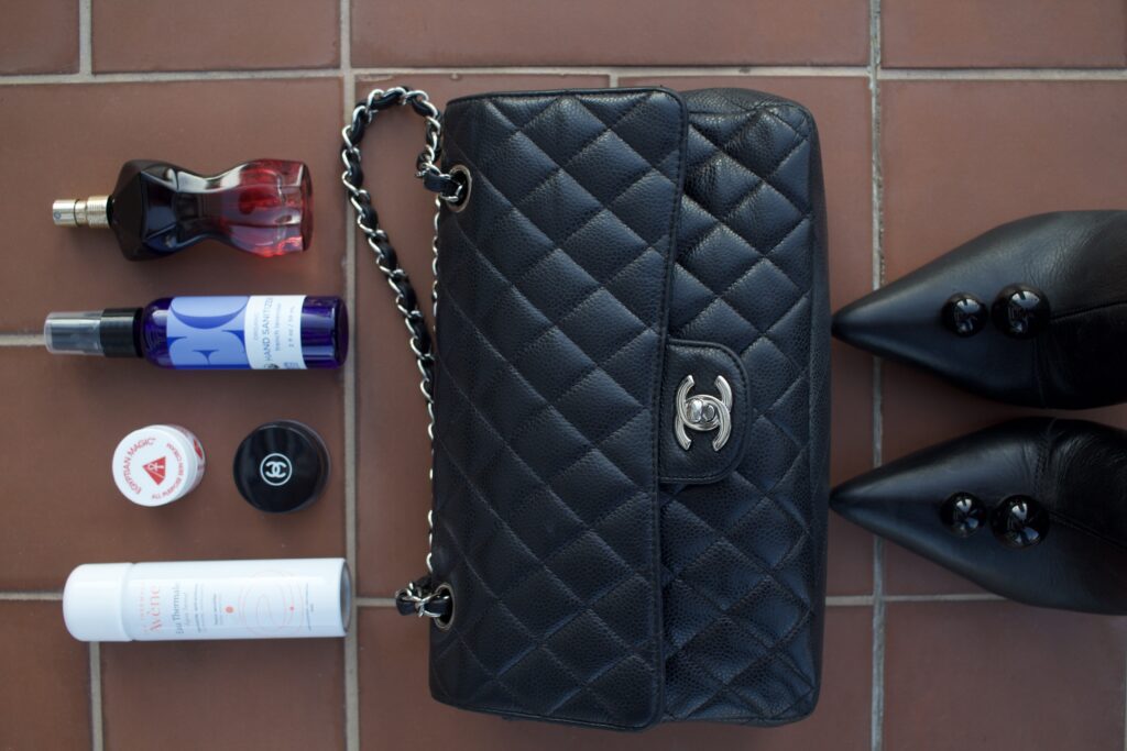 Purse contents and care essentials